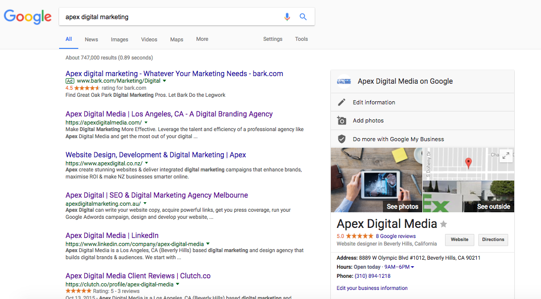 Apex Digital Marketing vs Apex Digital Media