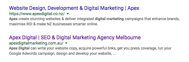 ApexDigital.co.nz & ApexDigitalMarketing.com.au